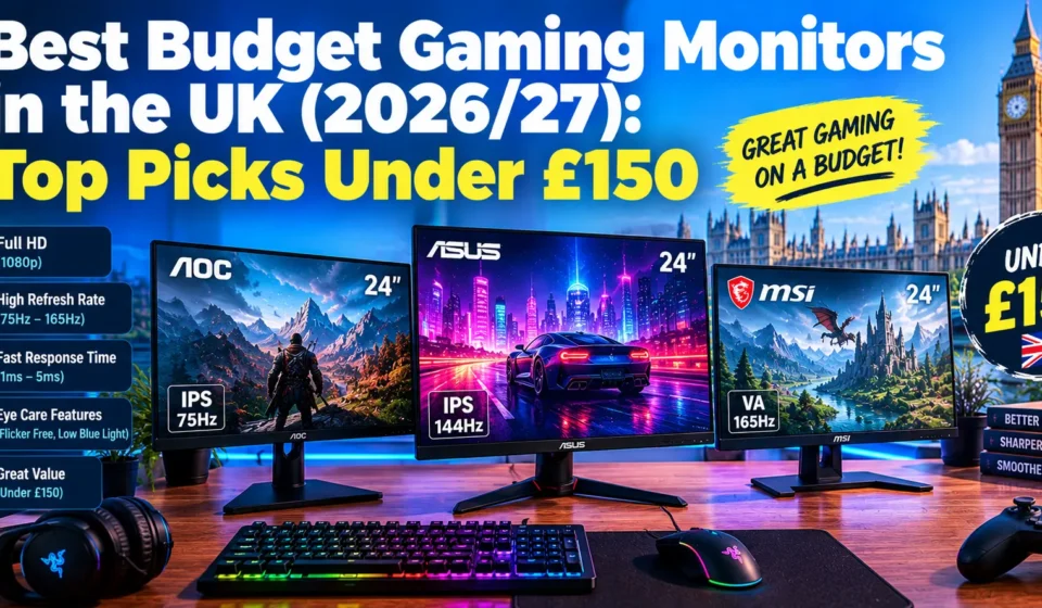 Best Budget Gaming Monitors in the UK (2026): Top Picks Under £150