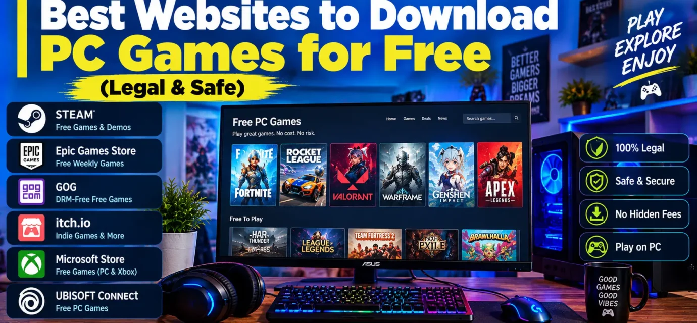 Best Websites to Download PC Games for Free (Legal & Safe)